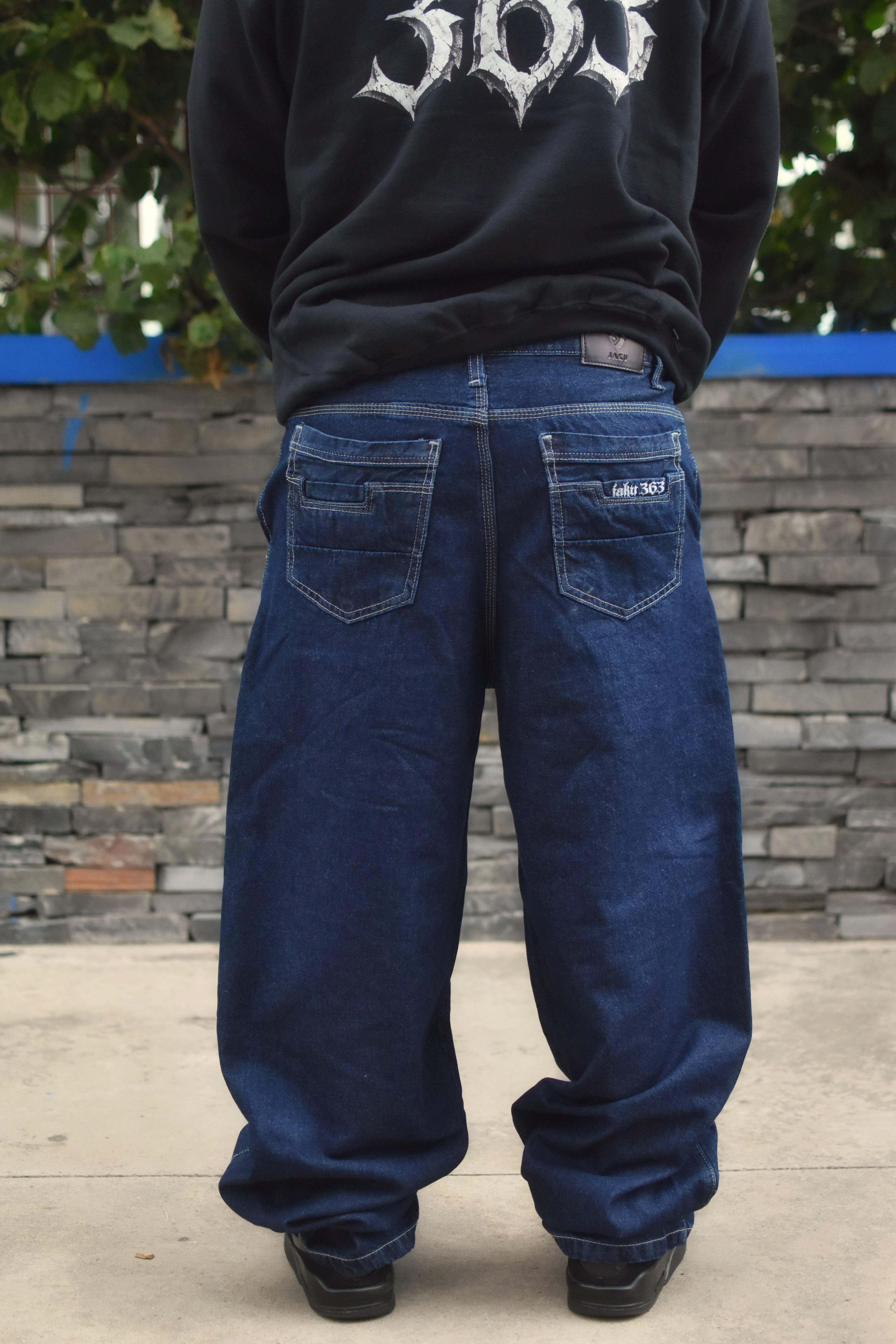 Jean Baggy diseño bolsillo trasero